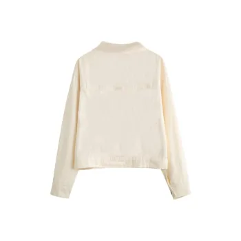 Mu Xiao Xin Denim Jacket Women's Ecru