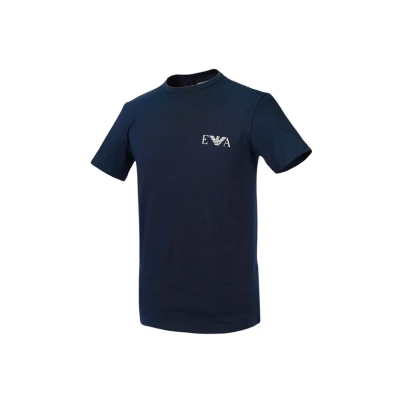 EMPORIO ARMANI Two pack Of Loungewear Fitted T shirts With A Bold Monogram Logo-7
