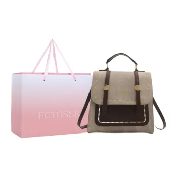 FCTOSSR PU Backpack Small Size Women's Gray/Khaki/Blue