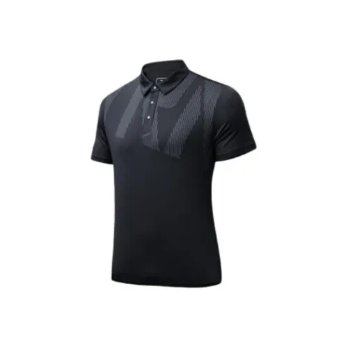 Anta Variety Training Collection Polo Shirt Men's Basic Black