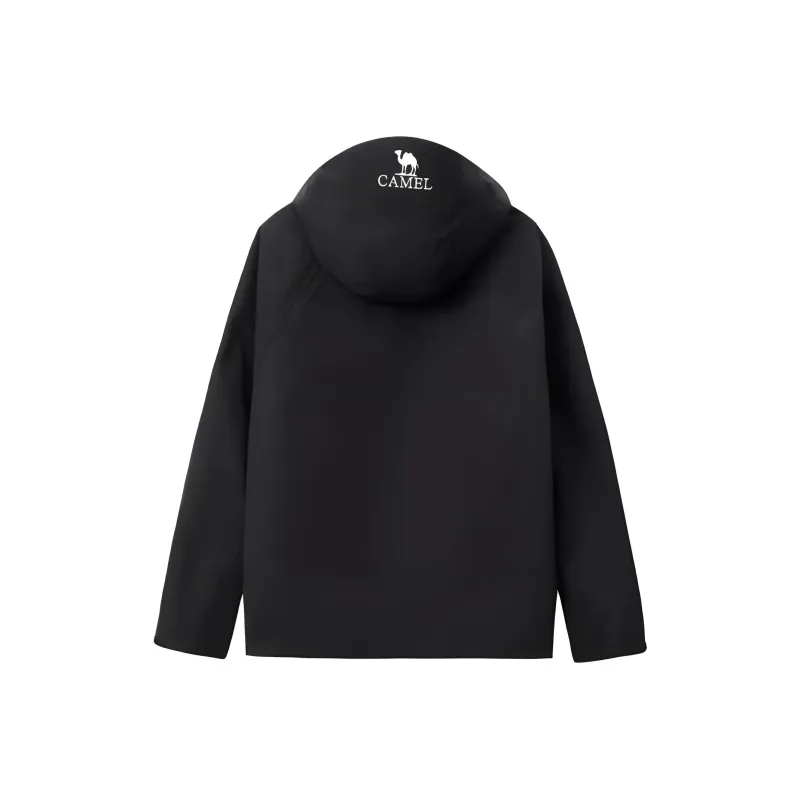 CAMEL All weather Waterproof And Windproof To Keep Warm Windbreaker Jacket Unisex Black-1