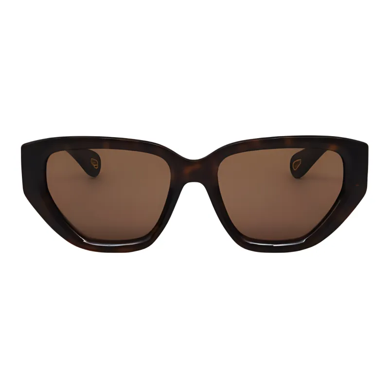 Chloe Acetate Bio Based Nylon Irregular Shape Sunglasses Women's Tortoiseshell-1