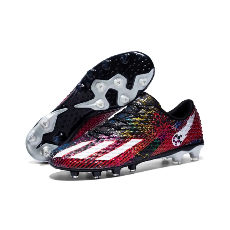 DOUBLE STAR 88 Breathable Lightweight Soccer Shoes Men's Black Silver-83