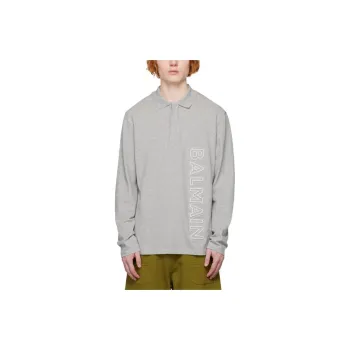 BALMAIN Polo Shirts Men Gray