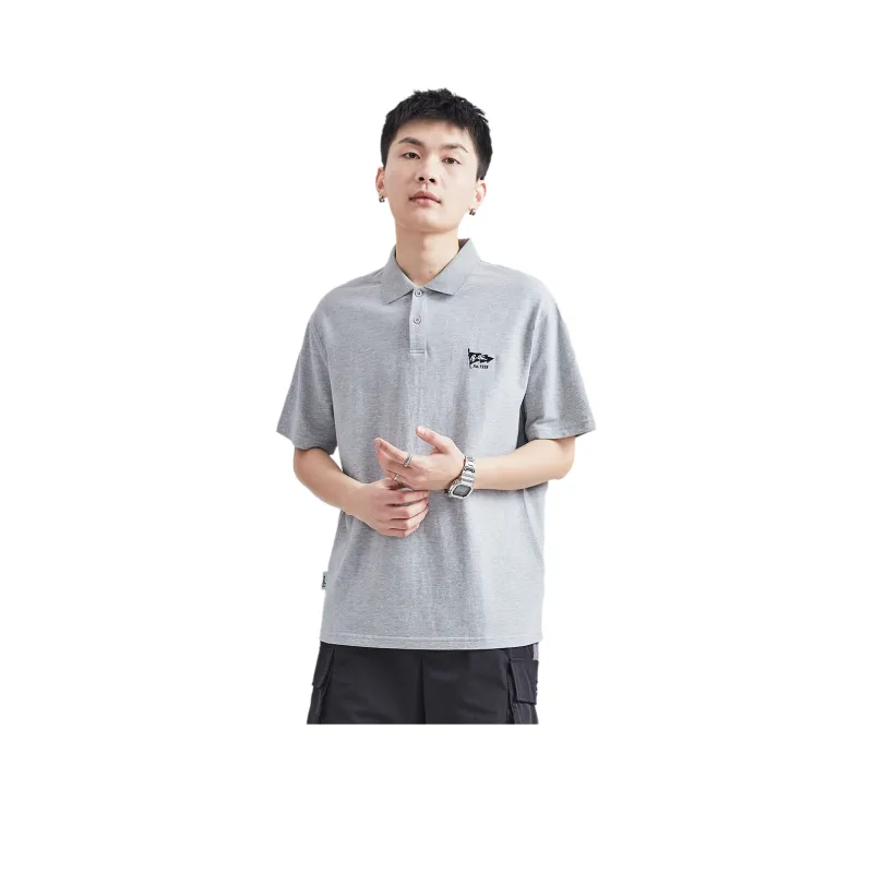 Tonlion Polo Shirts Men Light Heather Gray-0