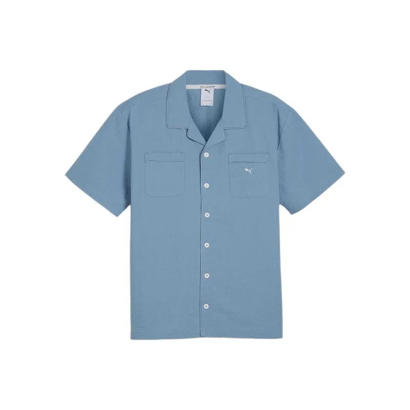 PUMA Camisa Mmq Seersucker Para Hombre-0