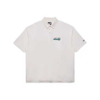 New Era SS24 Polo Shirt Unisex Ivory White