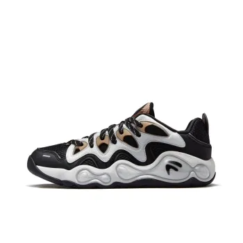 FILA FUSION VERTICAL Cracked Shoes Low Top Vintage Basketball Shoes Men's Black Silver