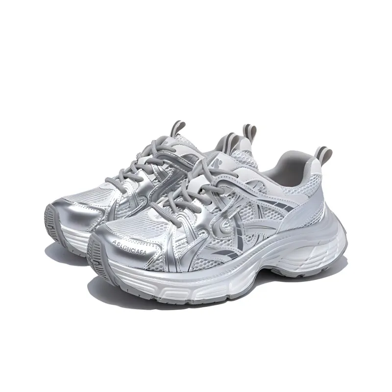 BARDILEV Cushioning, Slip Resistant, Breathable, Lightweight, Height Increasing Low Top Chunky Sneakers Women's-1