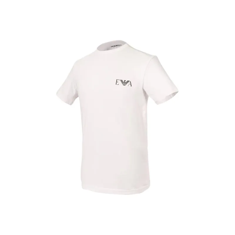 EMPORIO ARMANI Two pack Of Loungewear Fitted T shirts With A Bold Monogram Logo-6