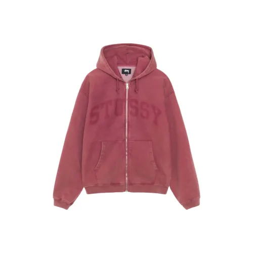 Stussy Zip Faded Graphic Hoodie