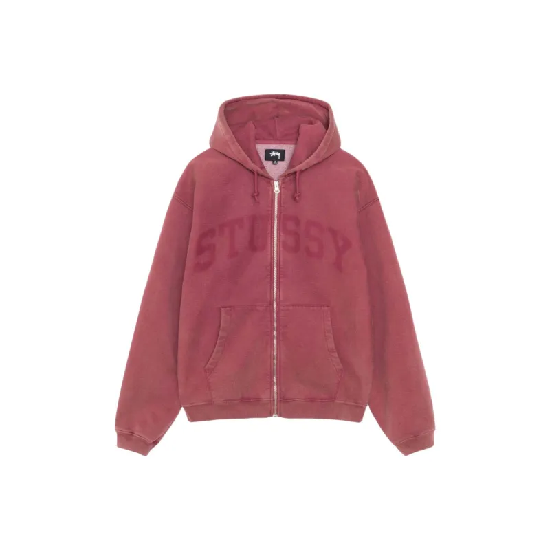 Stussy Faded Graphic Zip Hoodie - POIZON