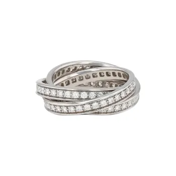 CARTIER White Gold, Diamond Rings Women's Silver