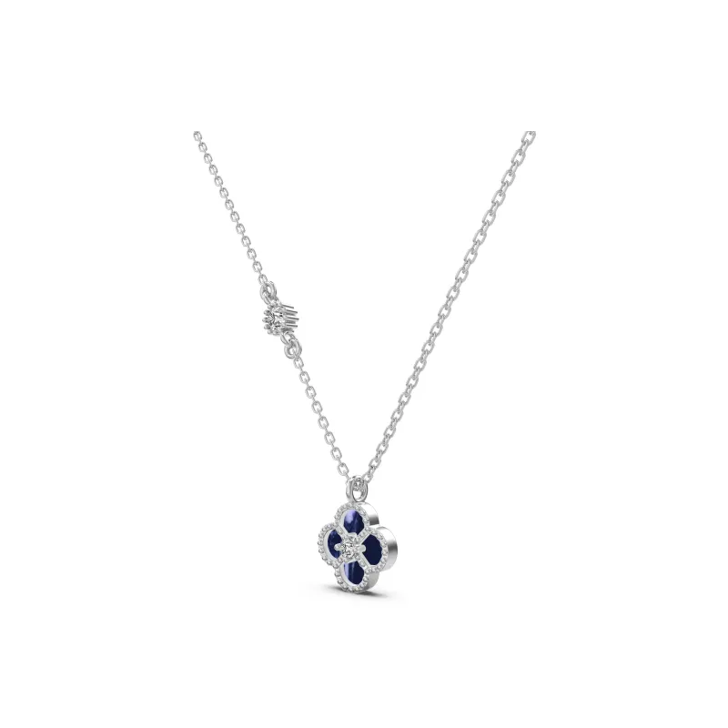 KAILEIFU S925 Silver Necklaces Women's Black/White-20