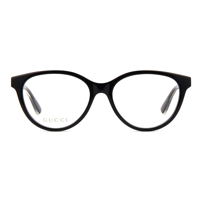 GUCCI Plate Frame Square Eyeglass Frames Unisex Black-1
