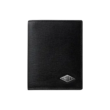 CARTIER Textured Calfskin Card Holder Women's Black