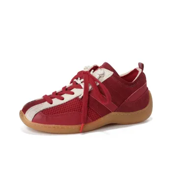 Varib Slip Resistant Moisture Wicking Lightweight Low Top Casual Running Shoes Women's Red