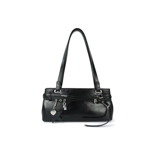 VFVF BAG OFFICAL PU Shoulder Bag Medium Size Women's Black/White/Red/Gold
