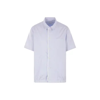 Sacai Striped Short Sleeved Poplin Shirt