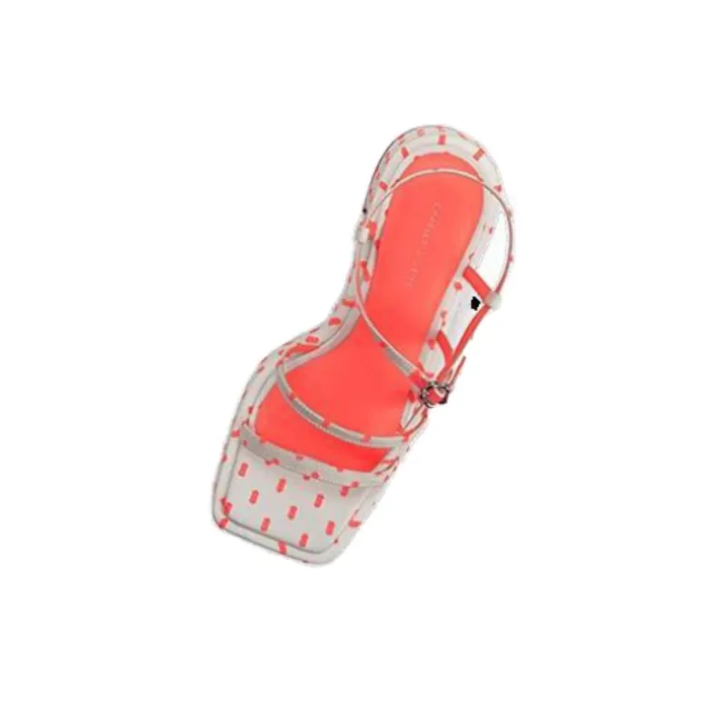 CHARLES&KEITH Strap Sandals 5.8cm Women's Pink-3