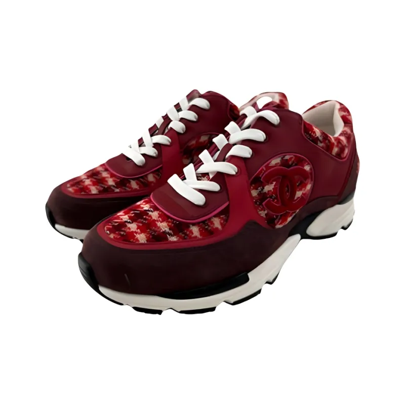 CHANEL 24K Low Top Casual Shoes Women's Red-2