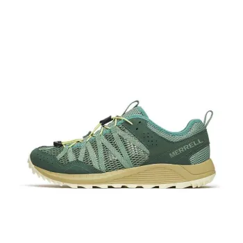 MERRELL Wildwood Aerosport Cushioning, Slip Resistant, And Breathable Low Top Casual Shoes Men's Green