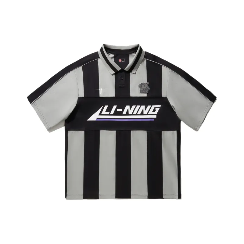 LiNing Polo Shirt Men's Black Ultimate Gray-0