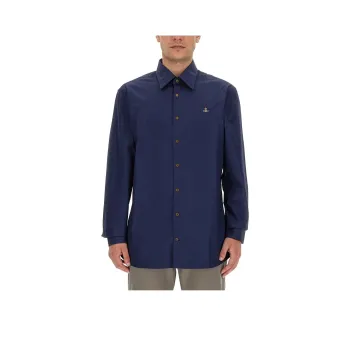 Vivienne Westwood Logo Embroidered Long Sleeved Shirt