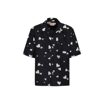 MARNI Bunch Of Hearts Habotai Printed Shirt