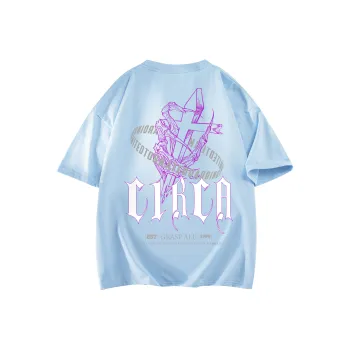 C1RCA American Gothic Letter Cross Fun Combination Logo Print T Shirt Unisex