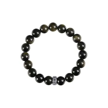 Stone Notes Obsidian Bracelets Unisex