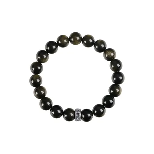 Stone Notes Obsidian Bracelets Unisex