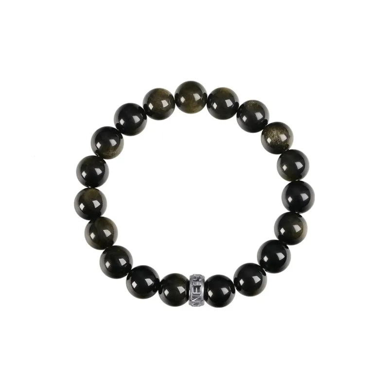 Stone Notes Obsidian Bracelets Unisex-0