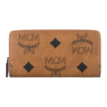 MCM Spanish Calfskin Handbag, Shoulder Bag, Crossbody Bag Medium Size Women's Coffee