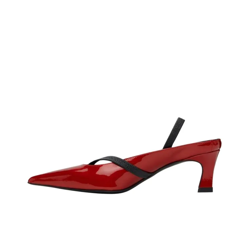 JUSTINE CLENQUET Sofia Casual Single Shoes 6cm Women's Red-2