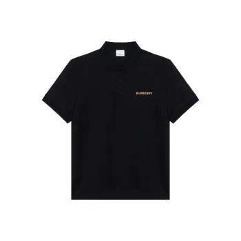 Burberry SS24 Polo Shirt Men's Black