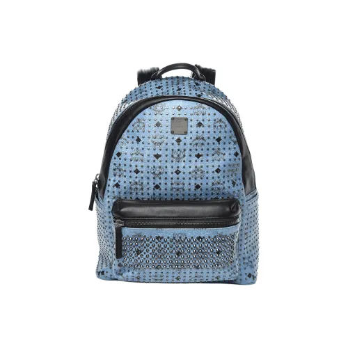 MCM Stark Danube Leather Gym Regular Unisex Blue
