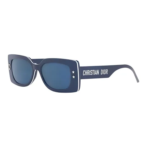 DIOR Acetate Rectangular Sunglasses Women's Blue