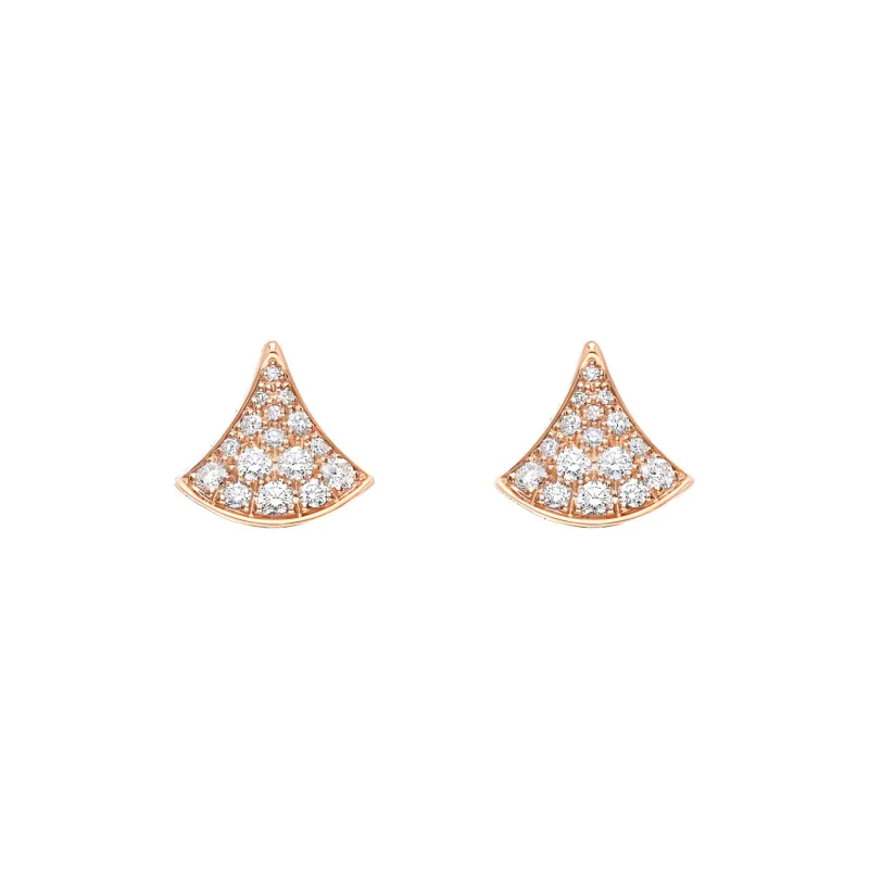 BVLGARI 18K Rose Gold Earrings Women's Rose Gold-1