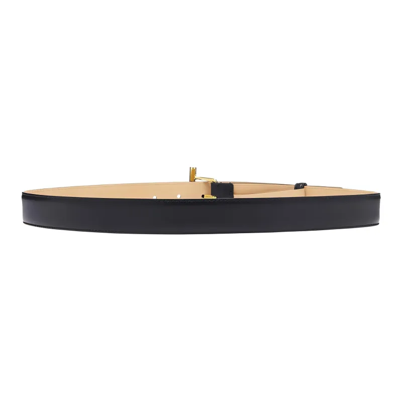 Alexander McQueen Calfskin Leather Belts Women's Black 3.5cm-1