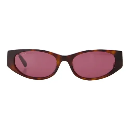 By Far Acetate Irregular Shape Sunglasses Women's Tortoiseshell