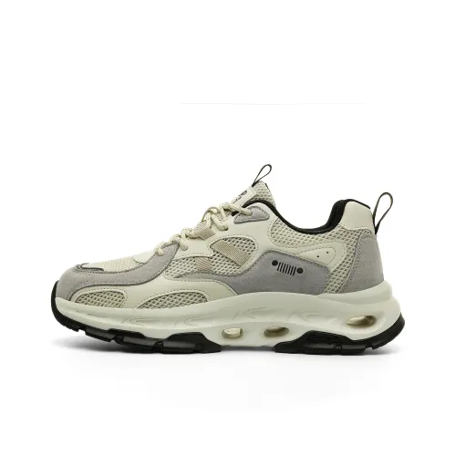 JEEP SPIRIT Cushioning, Slip Resistant, Abrasion Resistant, Breathable Low Top Chunky Sneakers Men's Moon Dust Gray