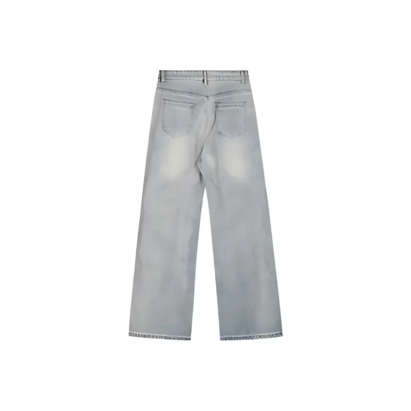 Flowers In Water Jeans Women's Blue-1