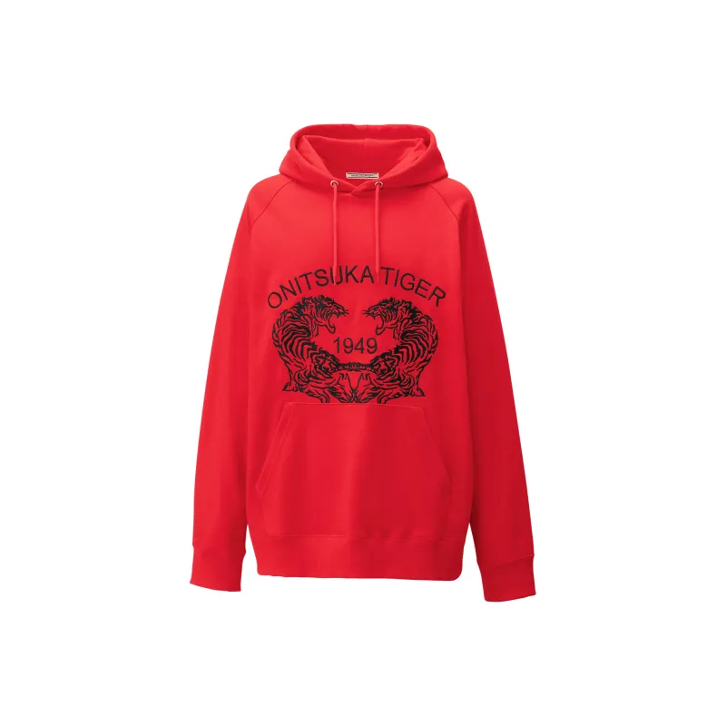Onitsuka Tiger SWEAT HOODIE Sweatshirt Unisex Red-0