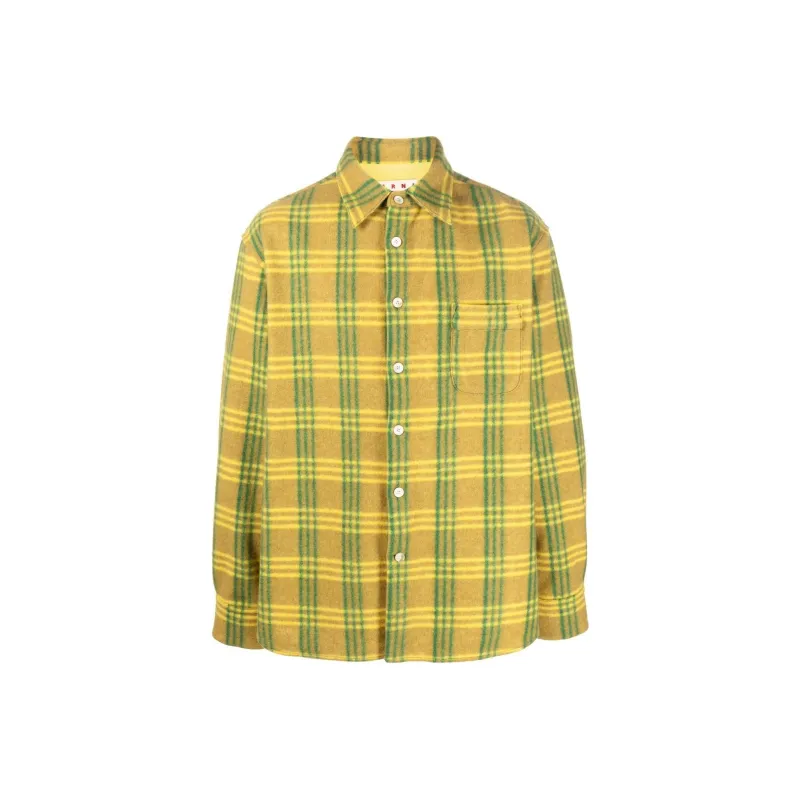 MARNI Shirts Men Yellow Green-0