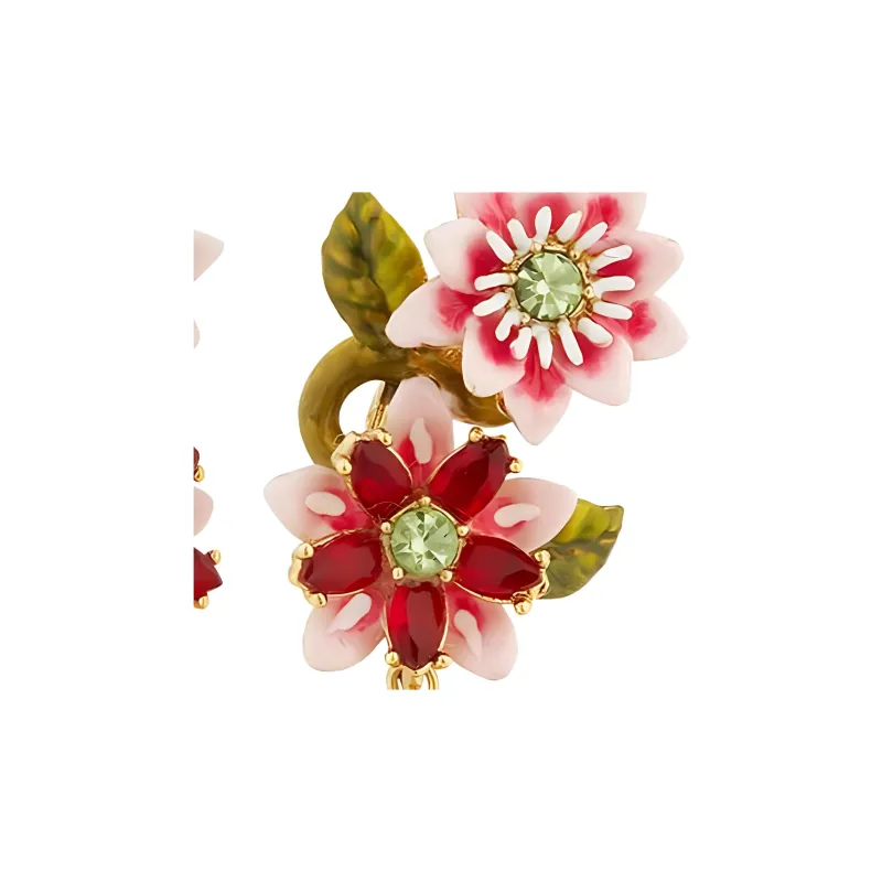 LES NEREIDES Gold Plated Stud Earrings Women's Pink-1