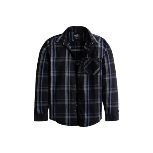 Hollister Shirt Men's Black Plaid