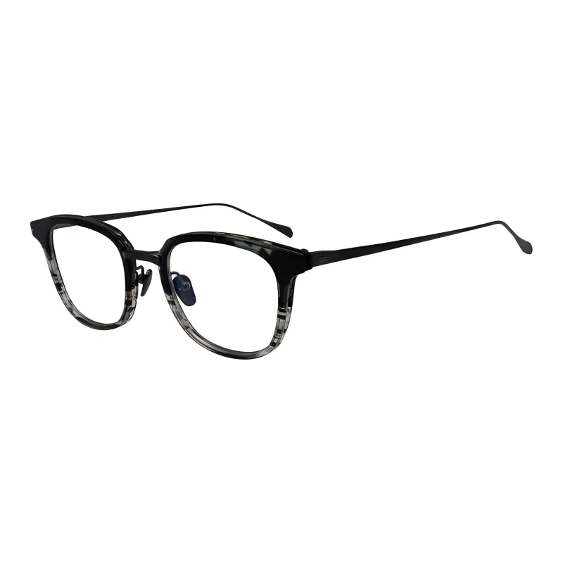MASUNAGA Plate And Titanium Alloy Oval Eyeglass Frames Unisex-6