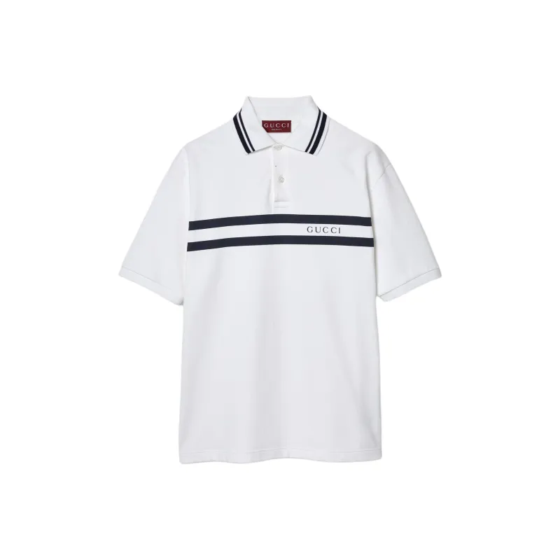 GUCCI Logo print Polo Shirt-0