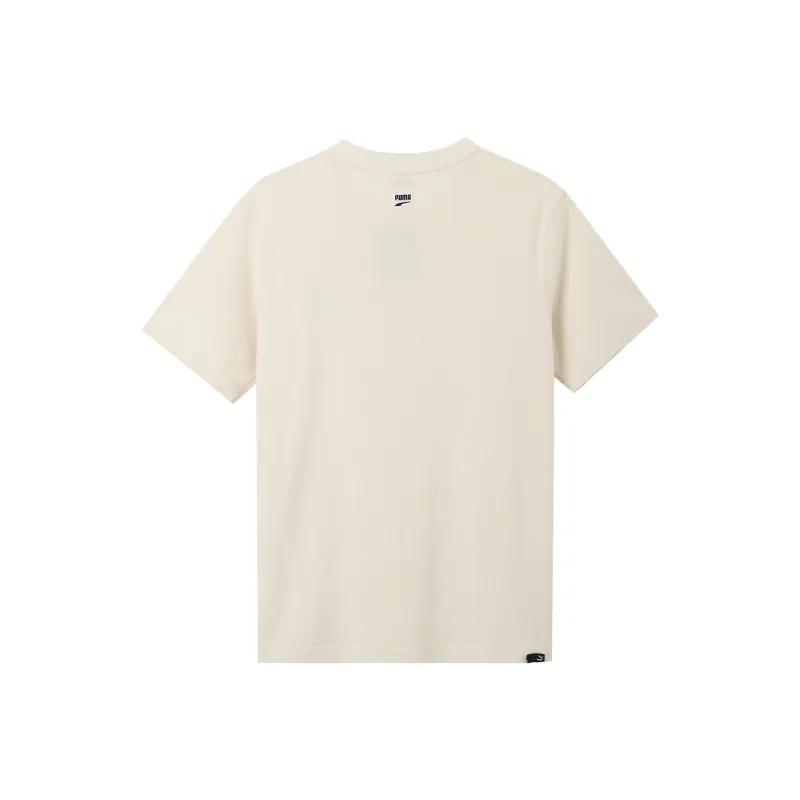 PUMA Set in Sleeve T Shirt Women's Ecru-1